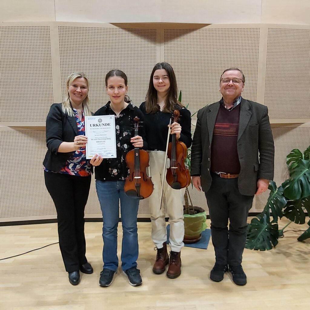Gruppenfoto Übertrittsprüfung Violine